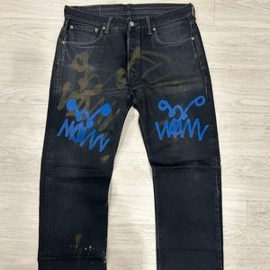 ASSPIZZA 2018 BLACK WAXED 501 LEVIS